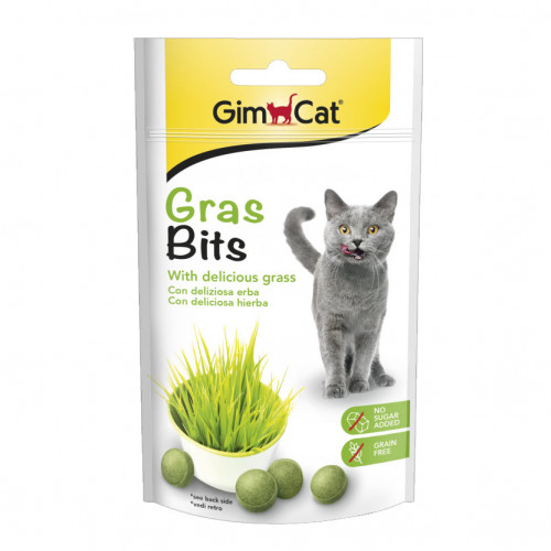 Вкусни и полезни хапки с трева за котки Gimcat Gras Bits - 15гр