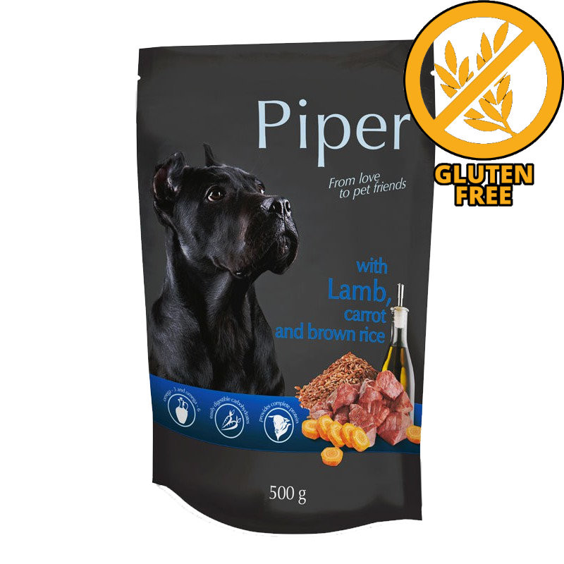 Пауч за кучета Piper® Animals с агнешко - 500гр