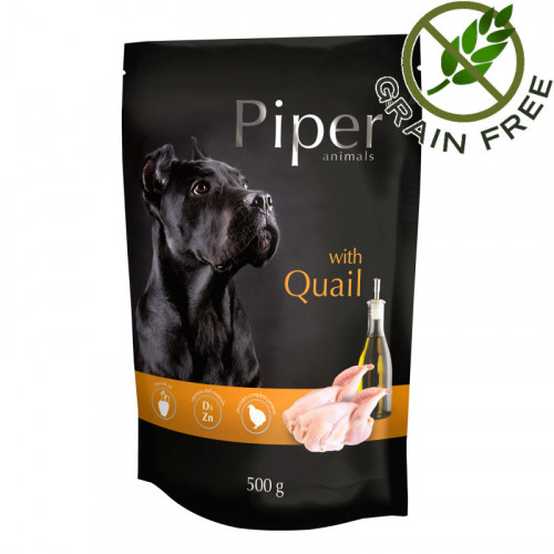 Пауч за кучета Piper® Animals с пъдпъдък - 500гр