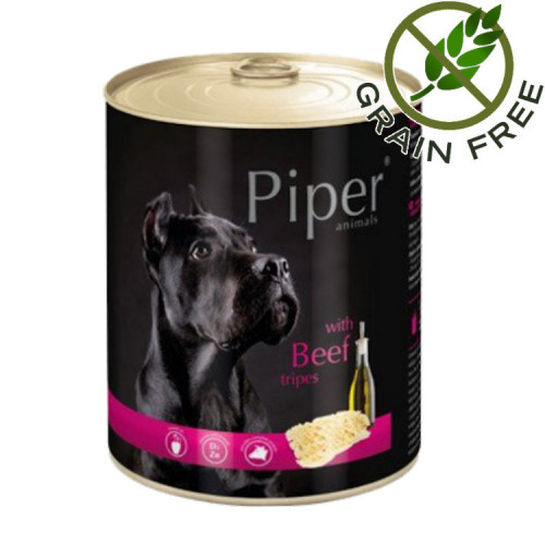 Консерва за кучета с премиум качество Piper® Animals с телешко шкембе - 800гр