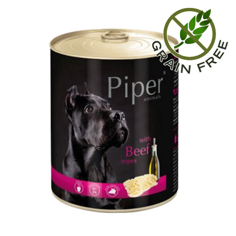 Консерва за кучета с премиум качество Piper® Animals с телешко шкембе - 800гр