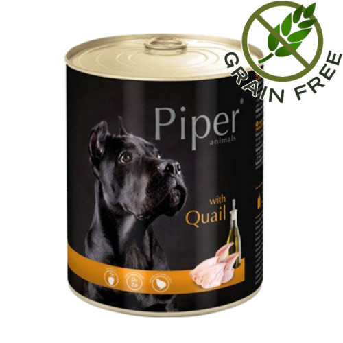 Консерва за кучета с премиум качество Piper® Animals с пъдпъдък - 800гр