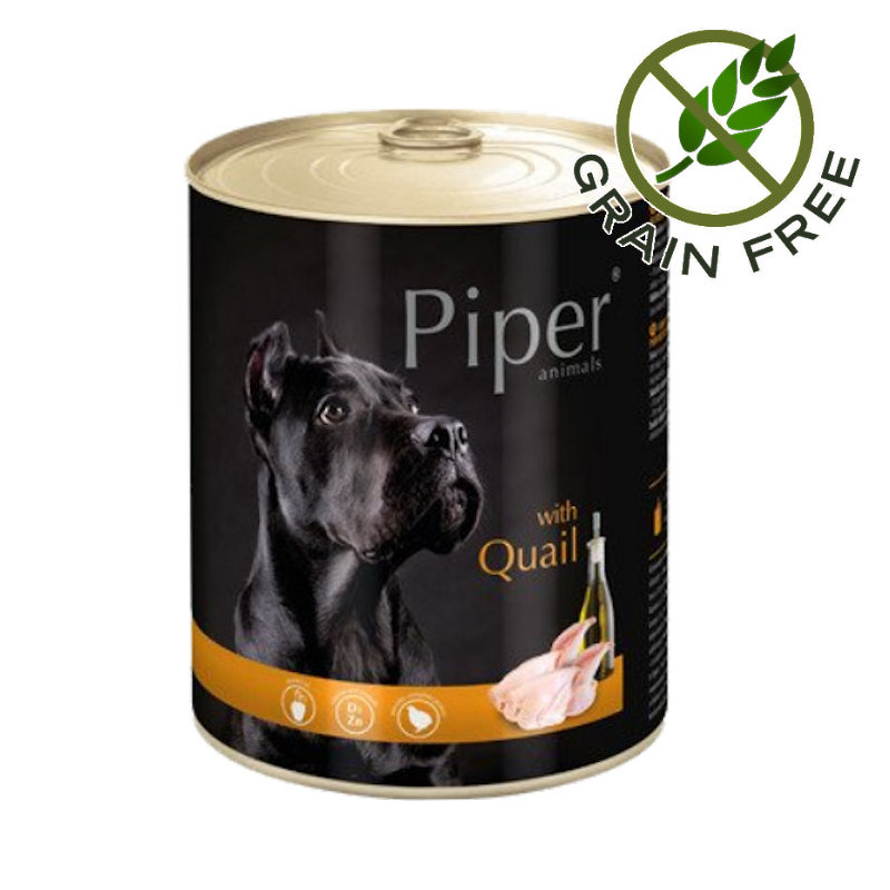 Консерва за кучета с премиум качество Piper® Animals с пъдпъдък - 800гр