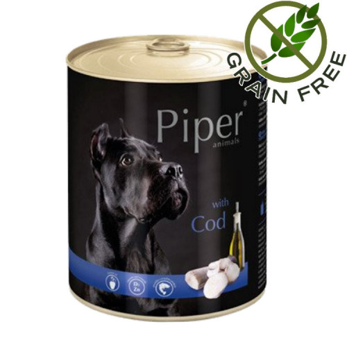 Консерва за кучета с премиум качество Piper® Animals с треска - 800гр