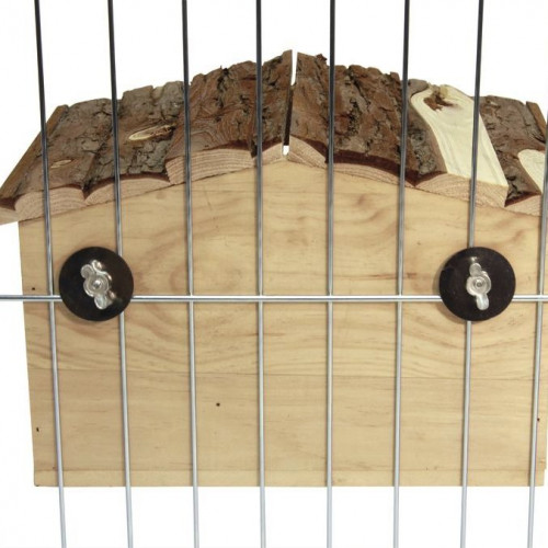 Дървена къщичка за закрепване към решетка Nature Cage - къщичка за гризачи