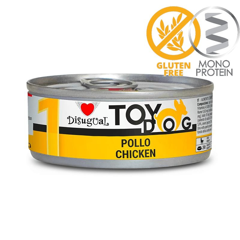 Моно протеинова храна за Йорки, Чихуахуа, Бивър, Ши цу, Папийон и други най-малки породи - Пастет Toy Dog с пилешко 85 гр