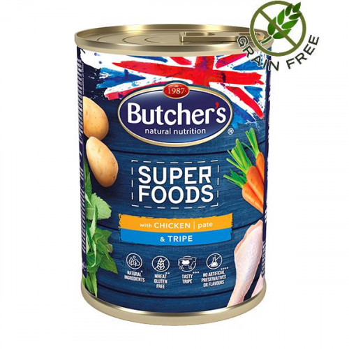 Butcher's Dog Superfoods Chicken & Tripe Pate - 1200 гр