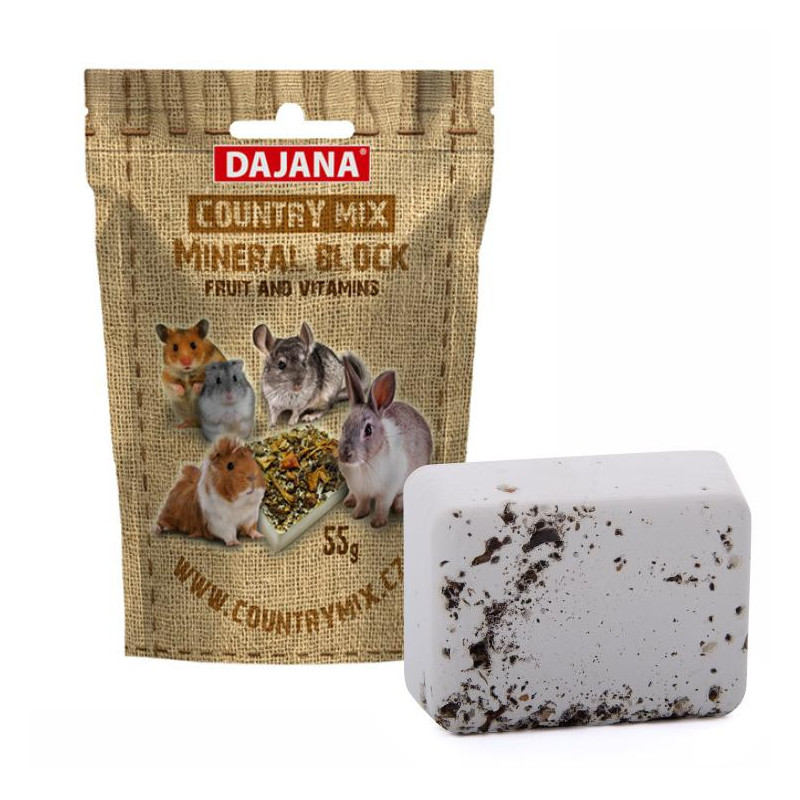 Плодово минерално блокче за гризачи с витамини Dajana Country Mix Mineral Block Fruit & Vitamins - 55 гр