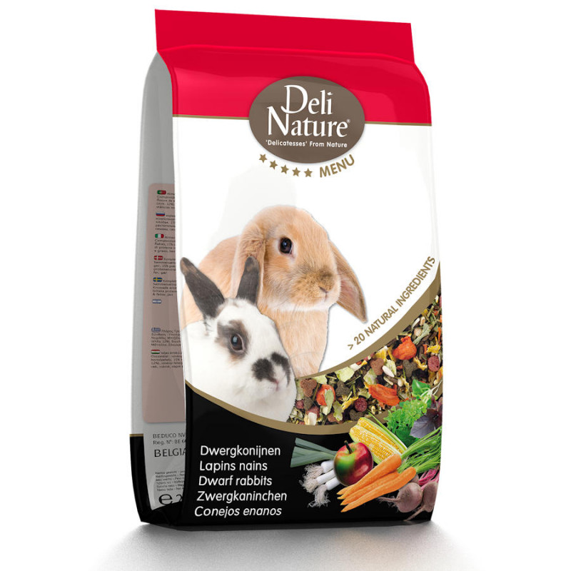 Супер премиум храна за декоративни зайчета Deli Nature 5 Star Menu Dwarf Rabbit - 750 гр