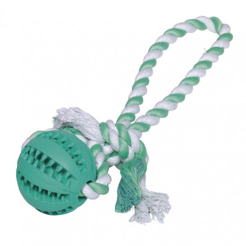 Кучешка играчка с четка за зъби Dental Line Топка с въже - Ø7 см