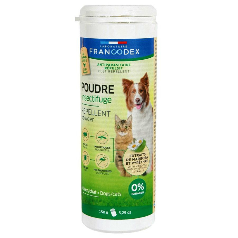 Противопаразитна пудра за кучета и котки - Francodex Repellent Powder 150 гр