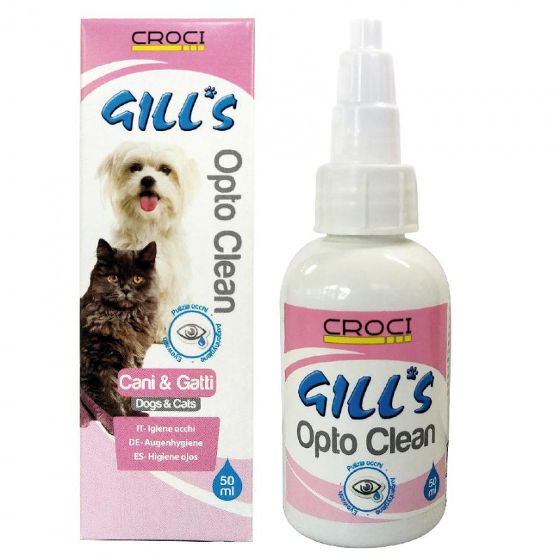 Капки за очи за кучета и котки Gill's Opto Clean - 50 мл