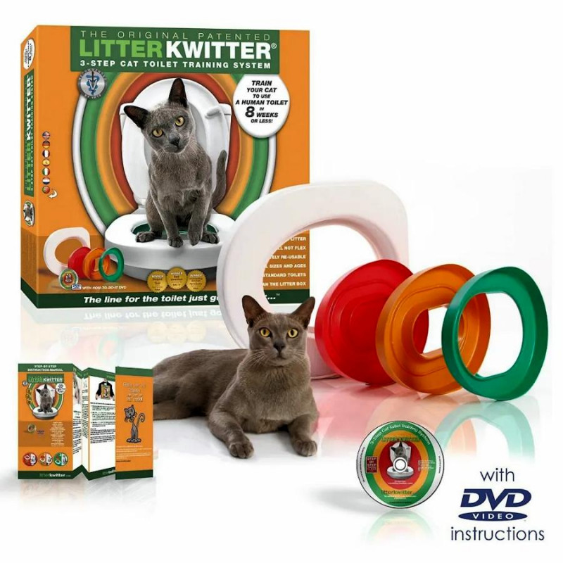 Litter Kwitter Cat Toilet Training System - как да научим котката да ползва човешка тоалетна