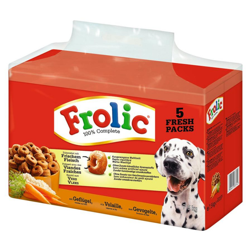 Меки кучешки гевречета Frolic™ 100% Complete Chicken - 7.5 кг