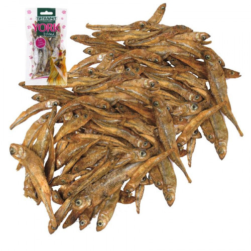 Сушени цели рибки - супер лакомство за кучета York Friend Dried Fish - 30 гр