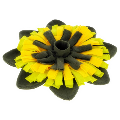 Интерактивно килимче за игра, обучение и бавно хранене - Kerbl Snuffle Mat Sunflower Ø40 см