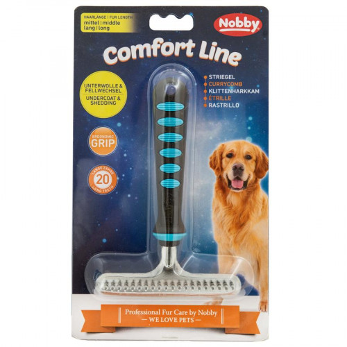 Гребло-гребен за дълга козина Nobby Comfort Line Currycomb