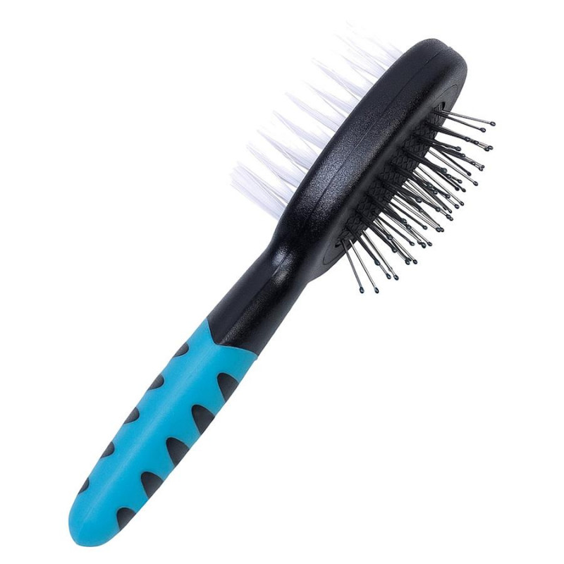 Двустранна масажираща четка за зайче Nobby Comfort Line Double Brush