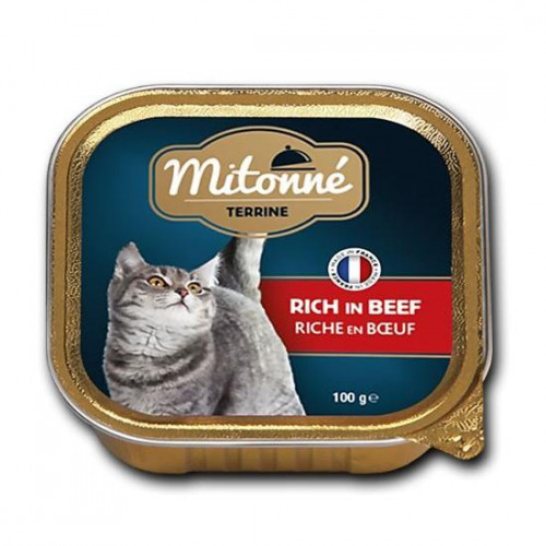 Пастет за котки с говеждо Normandise Mitonne Beef - 8 бр. х 100 гр