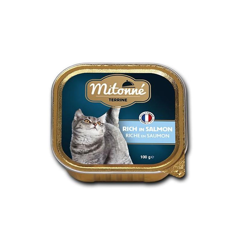 Пастет за котки със сьомга Normandise Mitonne Salmon - 8 бр. х 100 гр