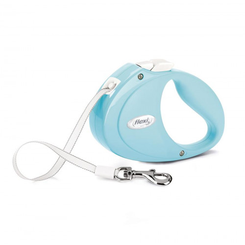 Автоматичен повод за малки кученца Flexi® Puppy светло син