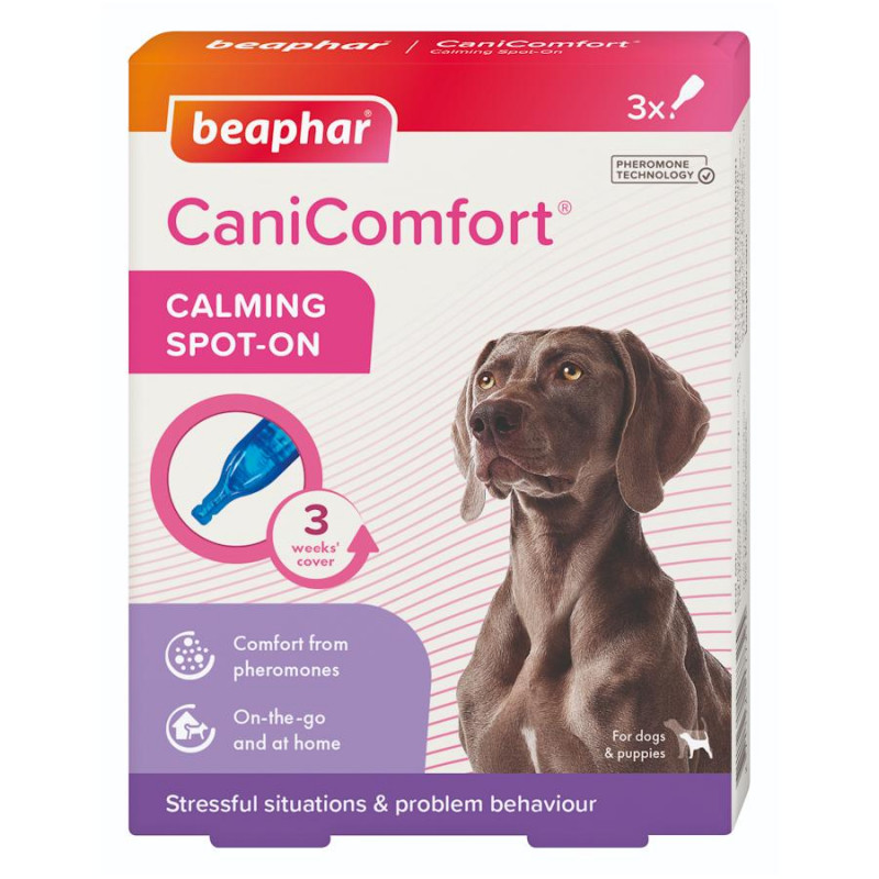 CaniComfort® Calming Spot On - успокояващи пипети за кучета с феромони (3 бр.)