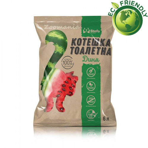 Екологична котешка тоалетна Stefo Cat Litter Watermelon - 6 л