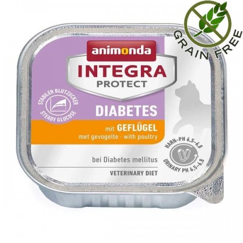 Профилактична храна за котки с диабет Integra® Protect Diabetes - 6 х 100 гр с пилешко