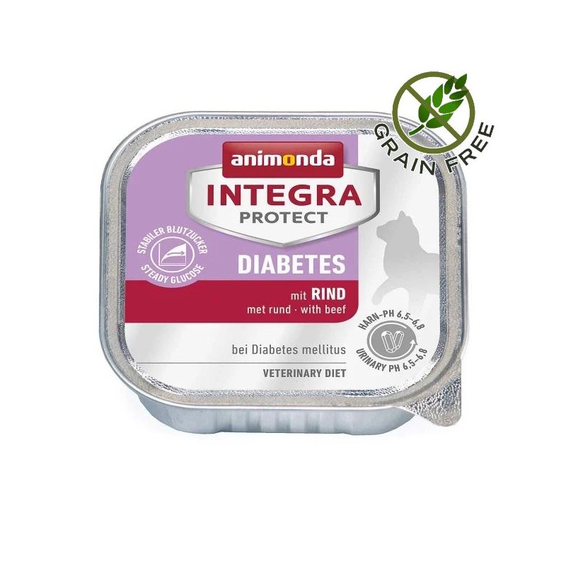 Профилактична храна за котки с диабет Animonda Integra® Protect Diabetes - 6 х 100 гр с говеждо