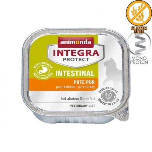Профилактична храна за котки Integra® Protect Intestinal - 6 х 100 гр с пуешко