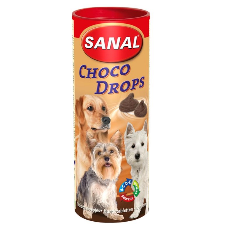 Шоколадови бонбони за кучета Sanal Choco Drops - 250 гр