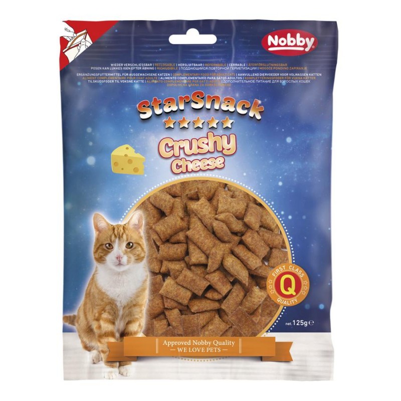 Лакомство за котки със сирене и таурин Nobby StarSnack Crushy Cheese - 125 гр