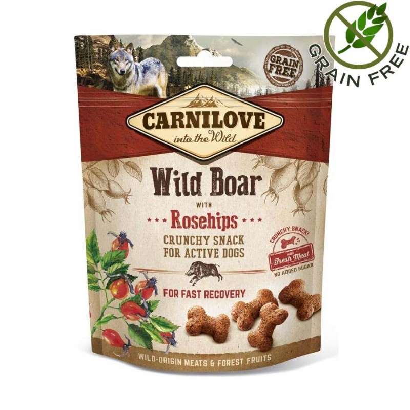 Лакомство за кучета с диво прасе и шипки Carnilove Wild Boar with Rosehips - 200 гр