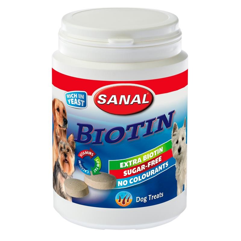 Хранителна добавка за кучета с биотин Sanal Biotin - 150 гр