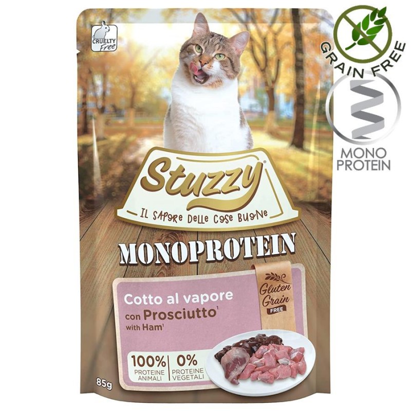 Stuzzy Cat Ham - пауч за котки със свинско и шунка. Без зърно и глутен. 100% монопротеин! Супер премиум качество!