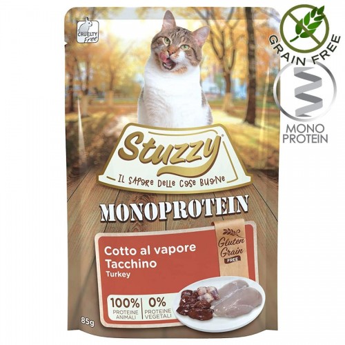 Stuzzy Cat Turkey - пауч за котки с пуйка. Без зърно и глутен. 100% монопротеин! Супер премиум качество!