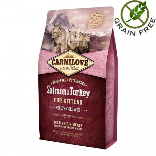 Холистична храна за котенца Carnilove Cat Kitten - Salmon & Turkey (6 кг)