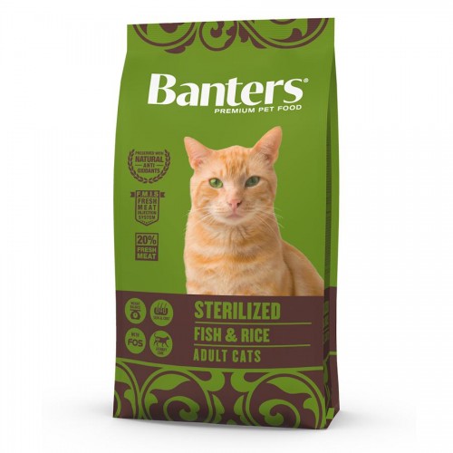 Храна за кастрирани котки с риба - Banters Cat Sterilised Fish & Rice 8 кг