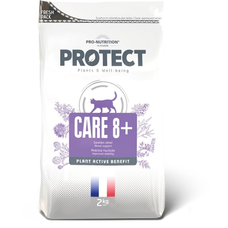 Лечебна храна за възрастни котки Flatazor Cat Protect Care 8+ (2кг)