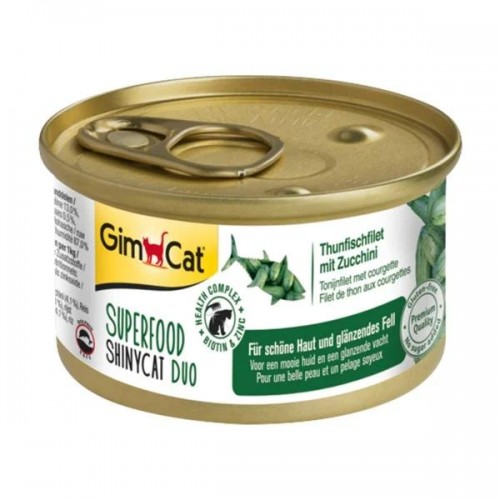 Консерва за котки с  риба тон и тиквички GimCat Superfood ShinyCat Duo Tuna Fillets & Zucchini - консерва за котки (70 гр)