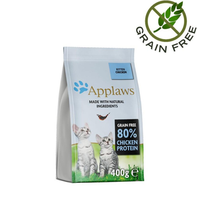 Applaws Kitten 80% Chicken - суха храна за котенца с 80% пилешко (400 гр)