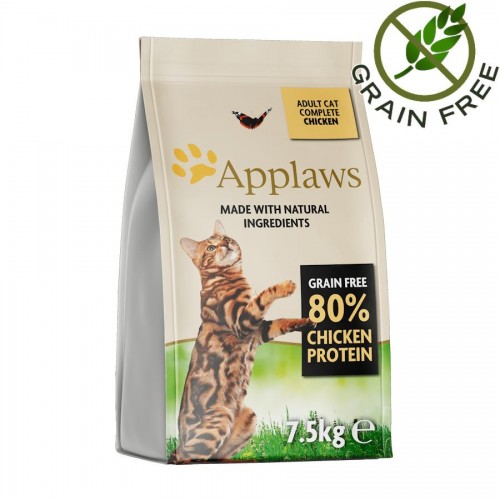 Applaws Cat Adult 80% Chicken - суха храна за котки с пилешко (7.5 кг)