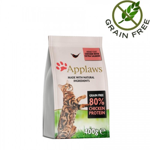 Applaws Cat Adult 80% Chicken & Salmon - суха храна за котки (400 гр)