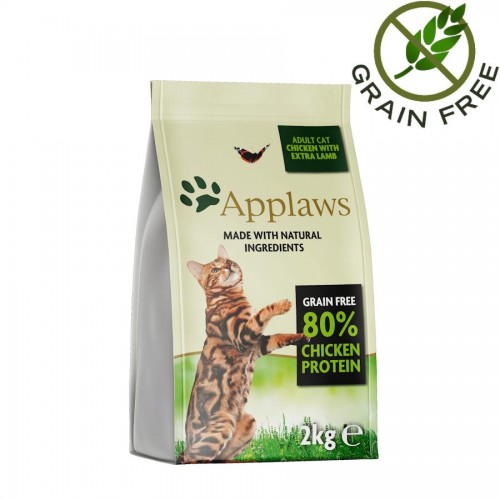 Applaws Cat Adult 80% Chicken & Lamb - суха храна за котки с пилешко и агнешко (2 кг)