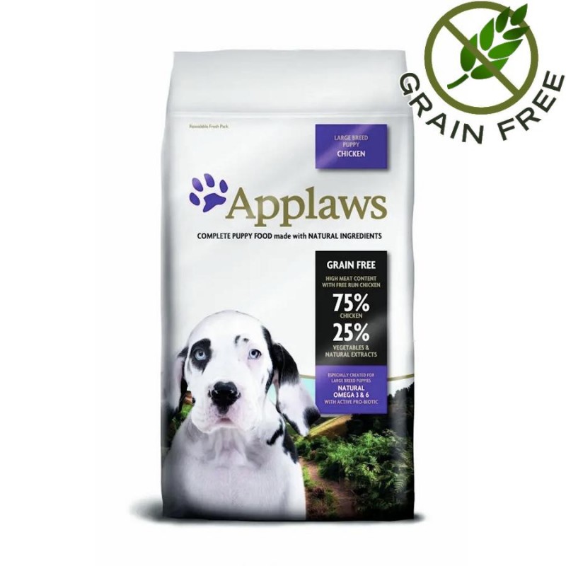 Applaws Puppy Large Chicken - суха храна за кученца от големи породи (2 кг)