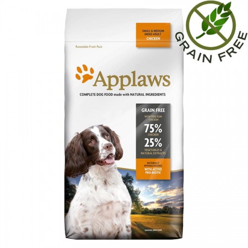 Applaws Dog Adult Small & Medium Chicken - суха храна за кучета (2 кг)