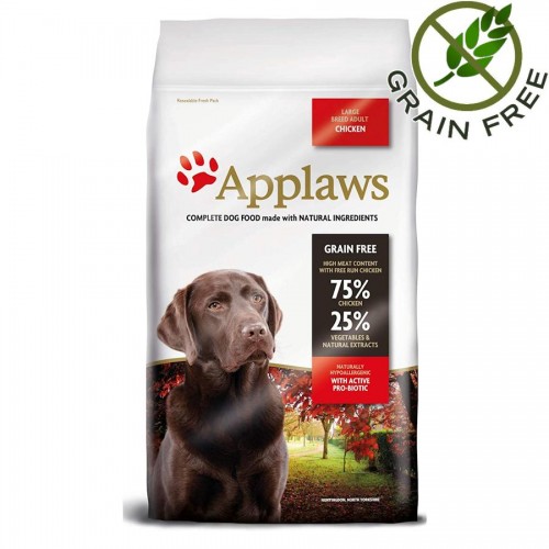 Applaws Dog Adult Large Chicken - суха храна за кучета от големи породи (7.5 кг)