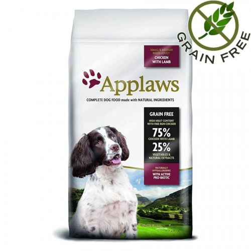 Applaws Dog Adult Small & Medium Chicken with Lamb - суха храна за кучета с агнешко (7.5 кг)