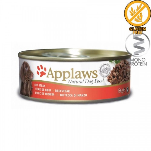 Applaws Dog Adult Beef Steak - консерва за кучета с говежди филенца (156 гр)