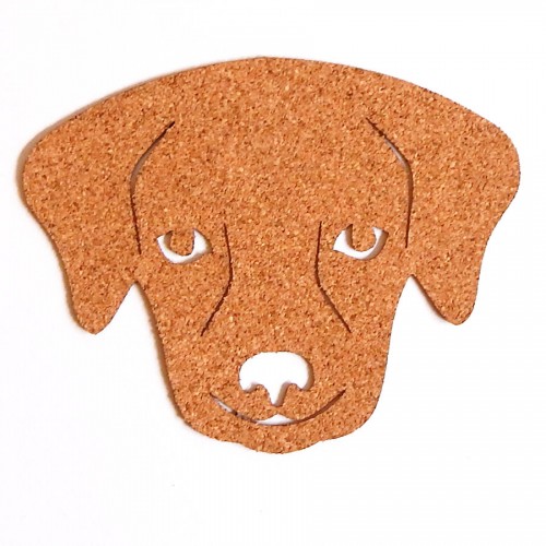 Коркови подложки с весела кучешка муцунка Happy Dog - 6 бр (Ø9 см)